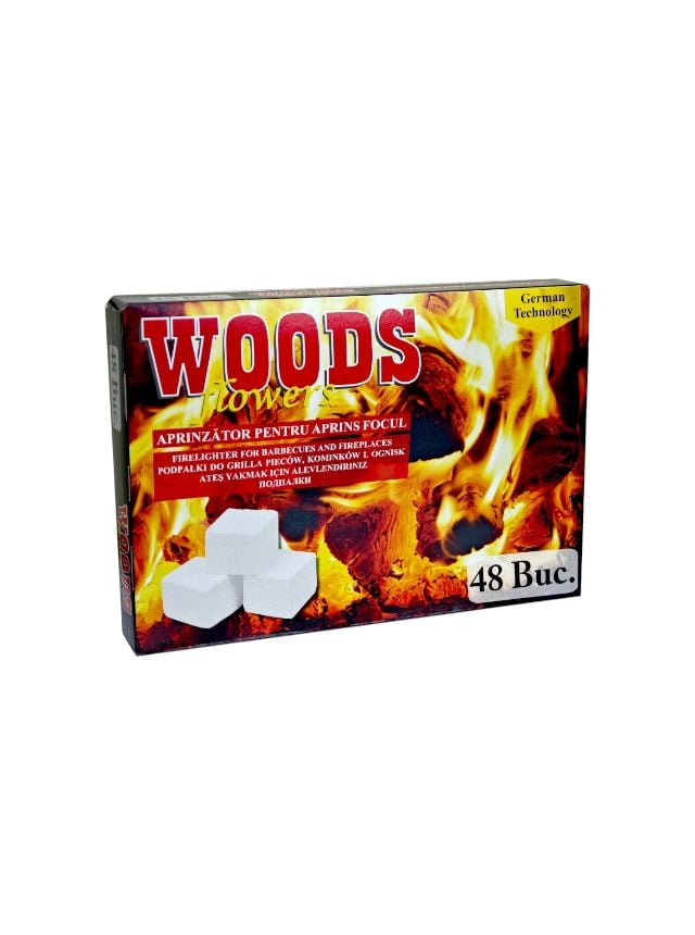 Pastile aprinzatoare Engros de carbune Woods, cutie 48 buc