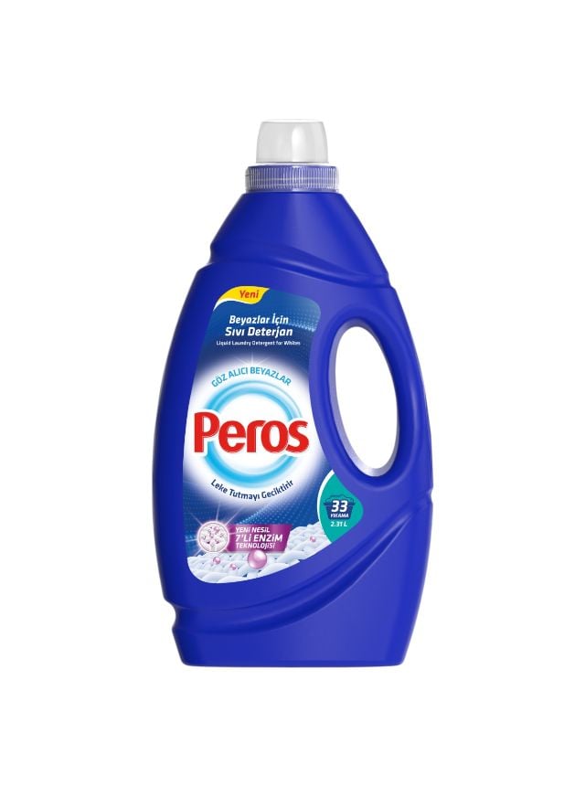 Detergent de rufe Engros, lichid, Peros, ultra puternic, 2.31 L, rufe albe