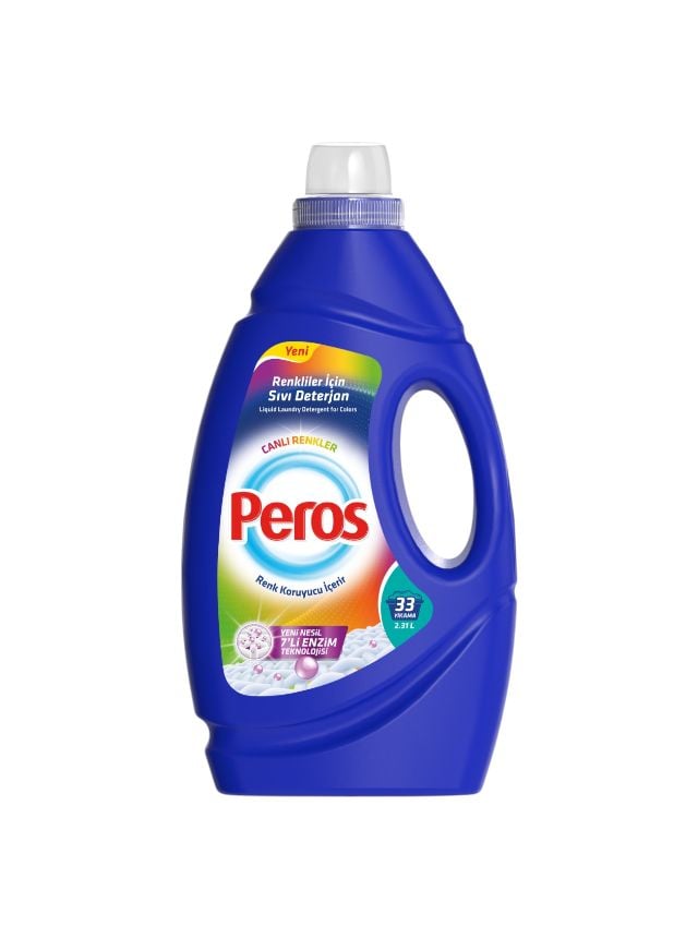 Detergent de rufe Engros, lichid, Peros, ultra puternic, 2.31 L, rufe colorate
