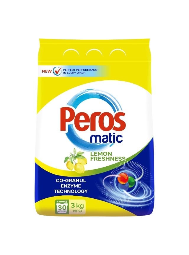 Detergent de rufe Engros, pudra, Peros, 3 kg, lamaie