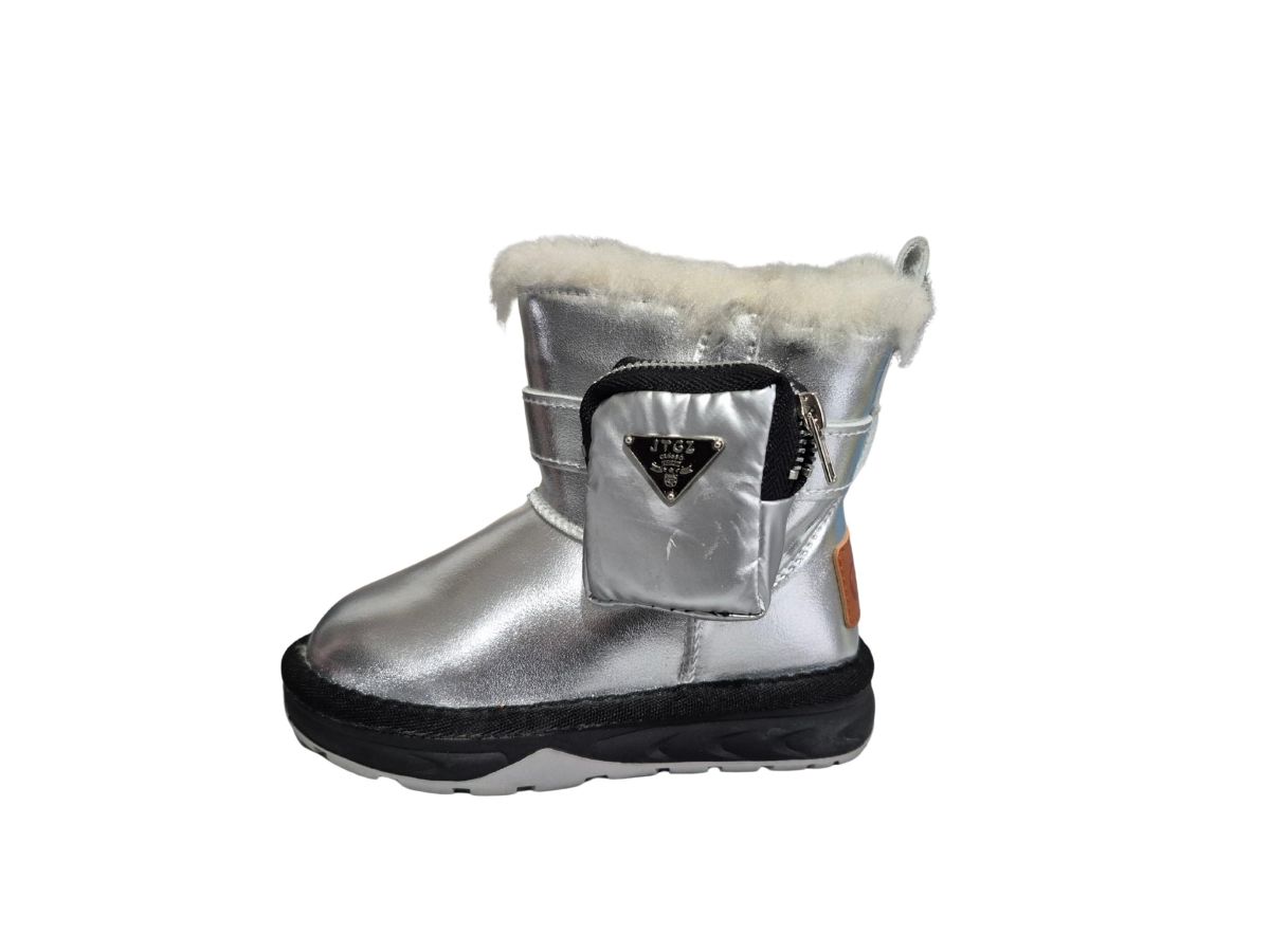 Ghete Fete Iarna, CGM, Interior Imblanit, Impermeabile, Accesoriu tip Portofel, Inchidere Fermoar, Engross, Marimi 22-27, 8buc/bax