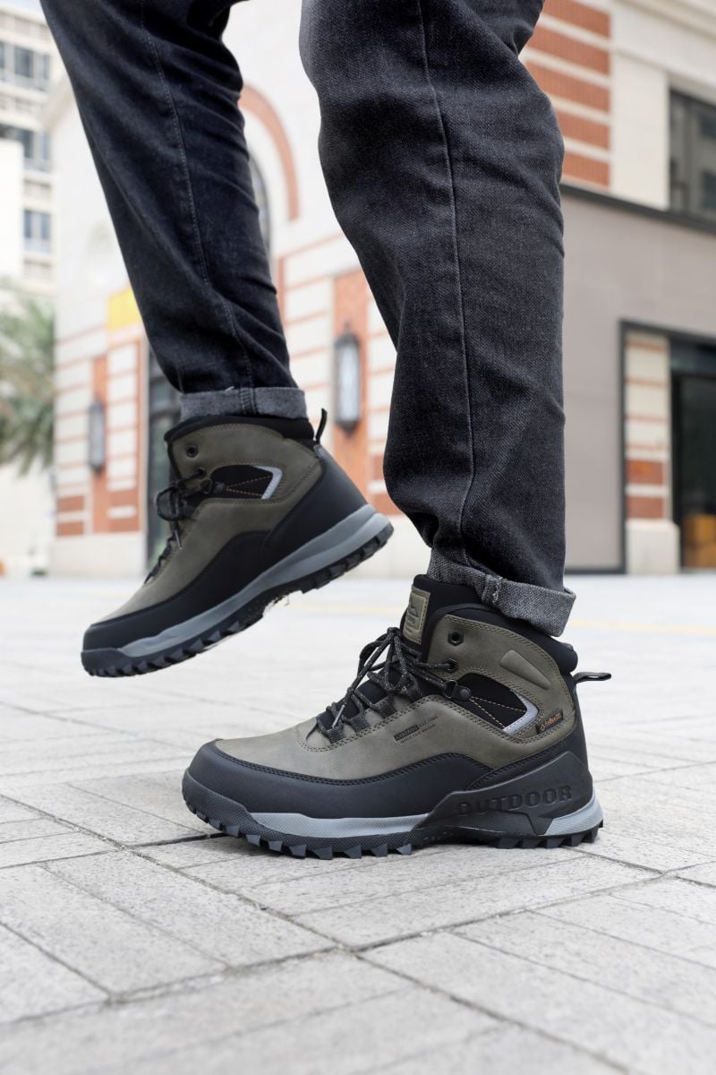 Ghete Copii, Casual-Sport, Imblanite, Pile Ecologica, Inchidere SIret, Marimi 29-36, 8buc/bax negru kaki