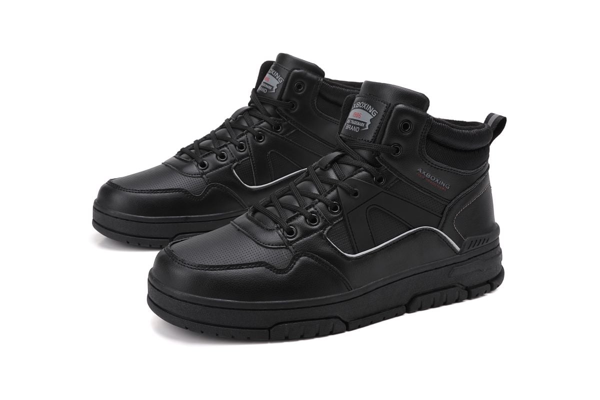Ghete Dama si Adolescenti, Imblanite, Piele Ecologica, Inchidere Siret, Design Modern, Engross, Marimi 36-41, 8buc/bax negru