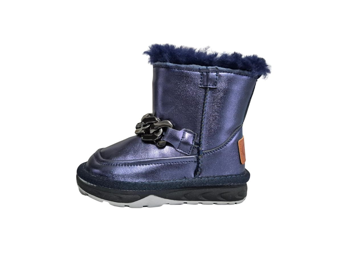 Ghete Fete Iarna, Accesoriu Lant , CGM, Interior Imblanit, Inchidere Fermoar , Impermeabile, Engross, Marimi 22-27, 8buc/bax indigo