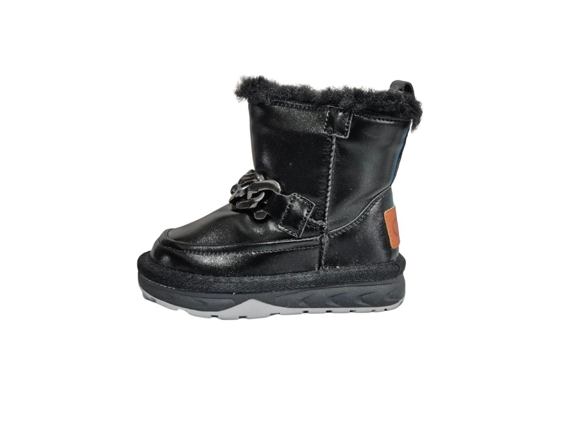 Ghete Fete Iarna, Accesoriu Lant , CGM, Interior Imblanit, Inchidere Fermoar , Impermeabile, Engross, Marimi 22-27, 8buc/bax negru