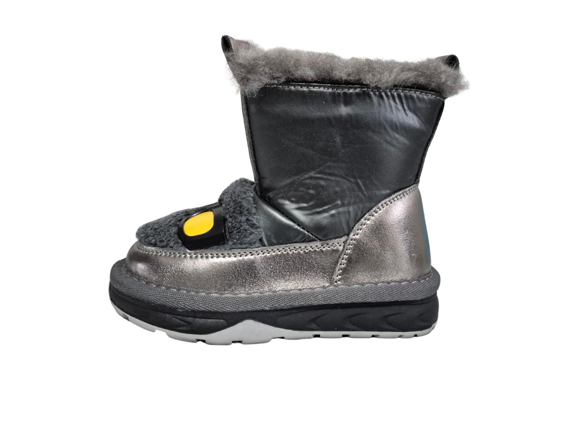 Ghete Fete Iarna, Accesoriu Ochelari, Interior Imblanit, Inchidere Fermoar Lateral, Impermeabile, Engross, Marimi 22-27, 8buc/bax gri