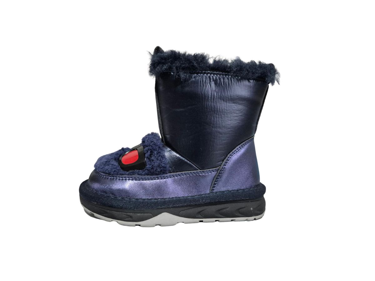 Ghete Fete Iarna, Accesoriu Ochelari, Interior Imblanit, Inchidere Fermoar Lateral, Impermeabile, Engross, Marimi 22-27, 8buc/bax indigo