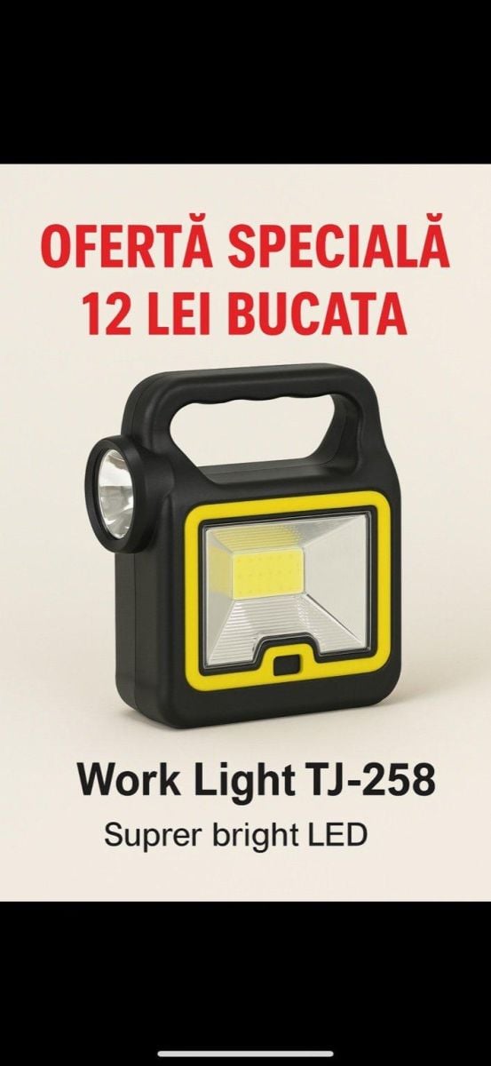LANTERNA ???? Work Light TJ-258 (negru cu galben)