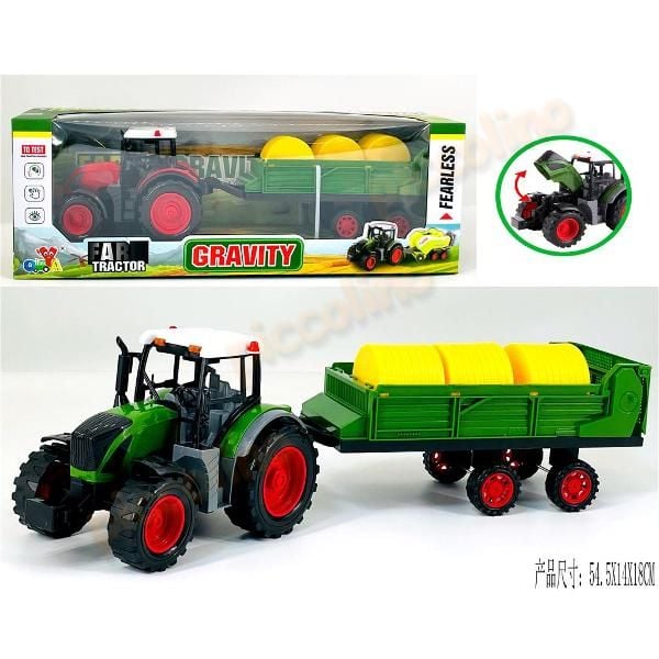 Tractor remorca frictiune cu baloti cilindrici Engros
