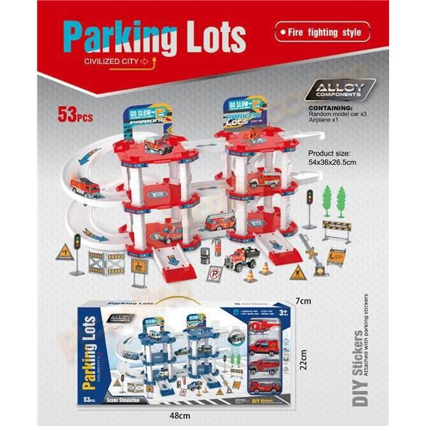 Set parcare cu masini pompieri Engros