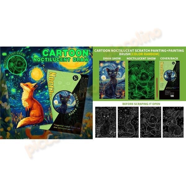Set 4 fise fosforescente razuibile 974 Engros