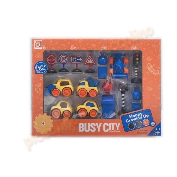 Set vehicule zorni cu semne circulatie - Oraselul agitat Engros