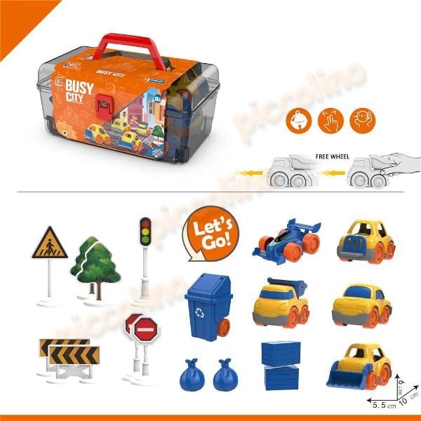 Set vehicule zorni cu trusa de circulatie - Oraselul agitat Engros