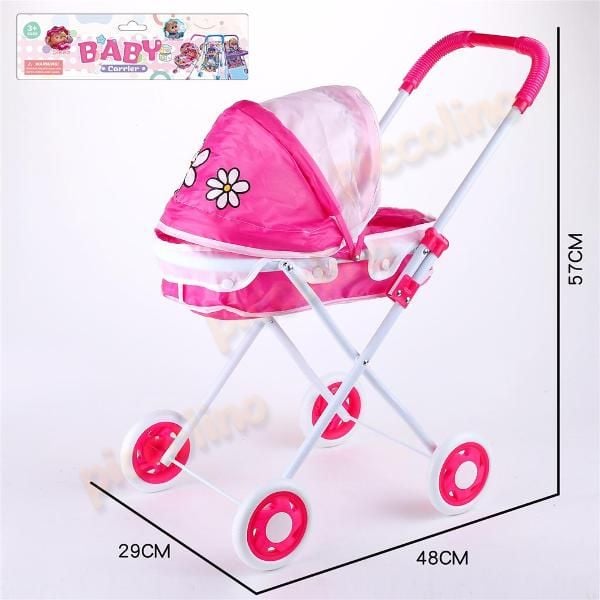 Carucior papusa bare metalice, roti EVA 736 Engros