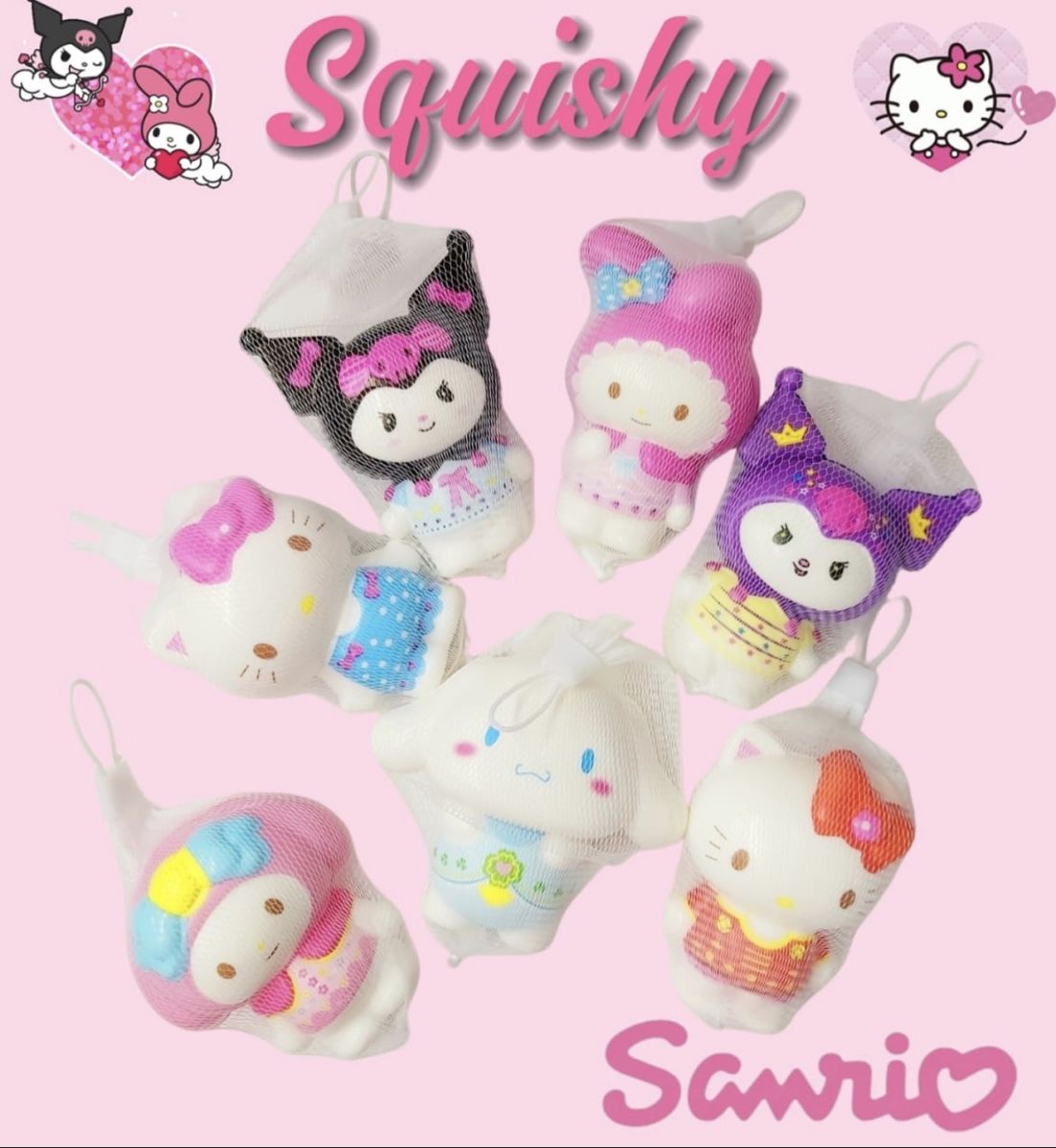 Squishy Sanrio – 12 cm – Personaje Adorabile Anti-Stres,En-gros