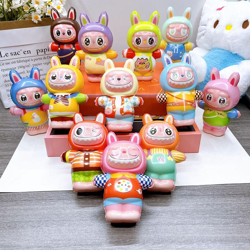 Squishy Labubu Color – 15 cm – Jucării Antistres cu Design Jucăuș,En-gros
