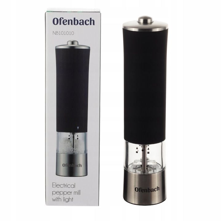 Rasnita Engros electrica pentru piper si sare Ofenbach, din inox, 5,7x22,6cm