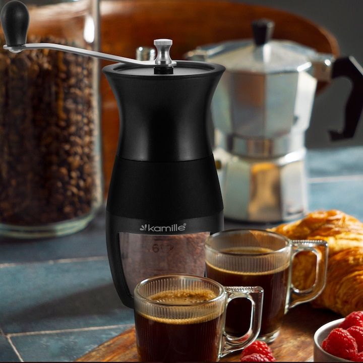 Rasnita Engros manuala KAMILLE, cu lama inox, pentru macinarea cafelei si piperului