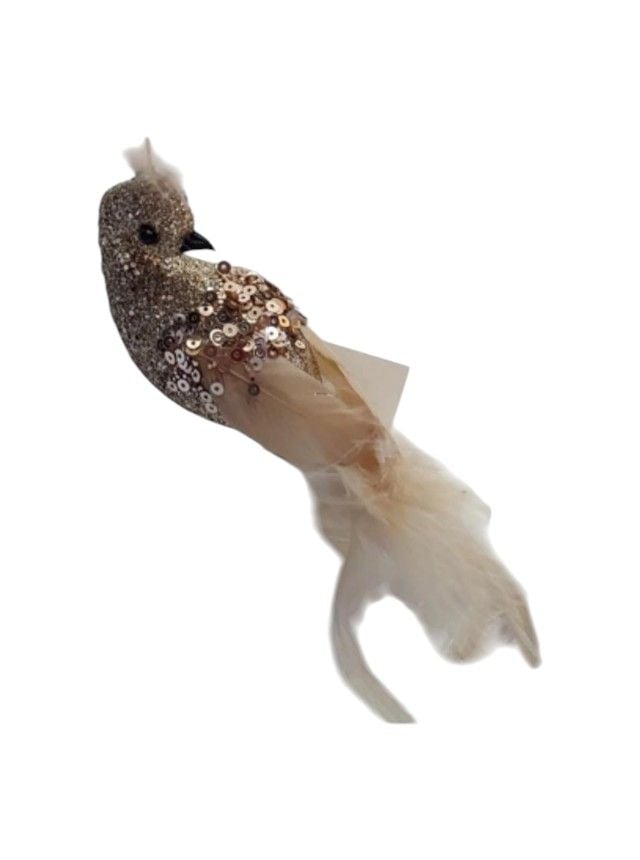 Ornament de Craciun Engros, porumbel, 10 cm, auriu