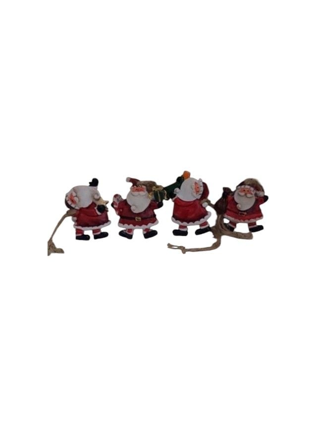 Ornamente de Craciun Engros, Mos Craciun, set 10 buc, 4 cm