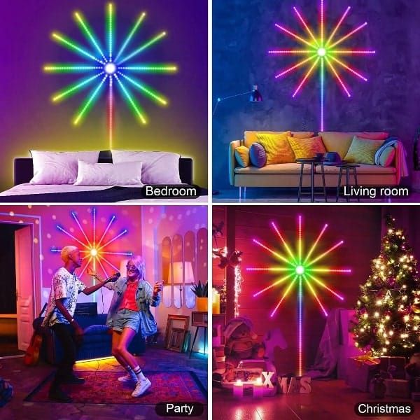 Bandă LED cu Efect de Artificii – JRH Smart RGB cu Control prin Aplicație și Muzică