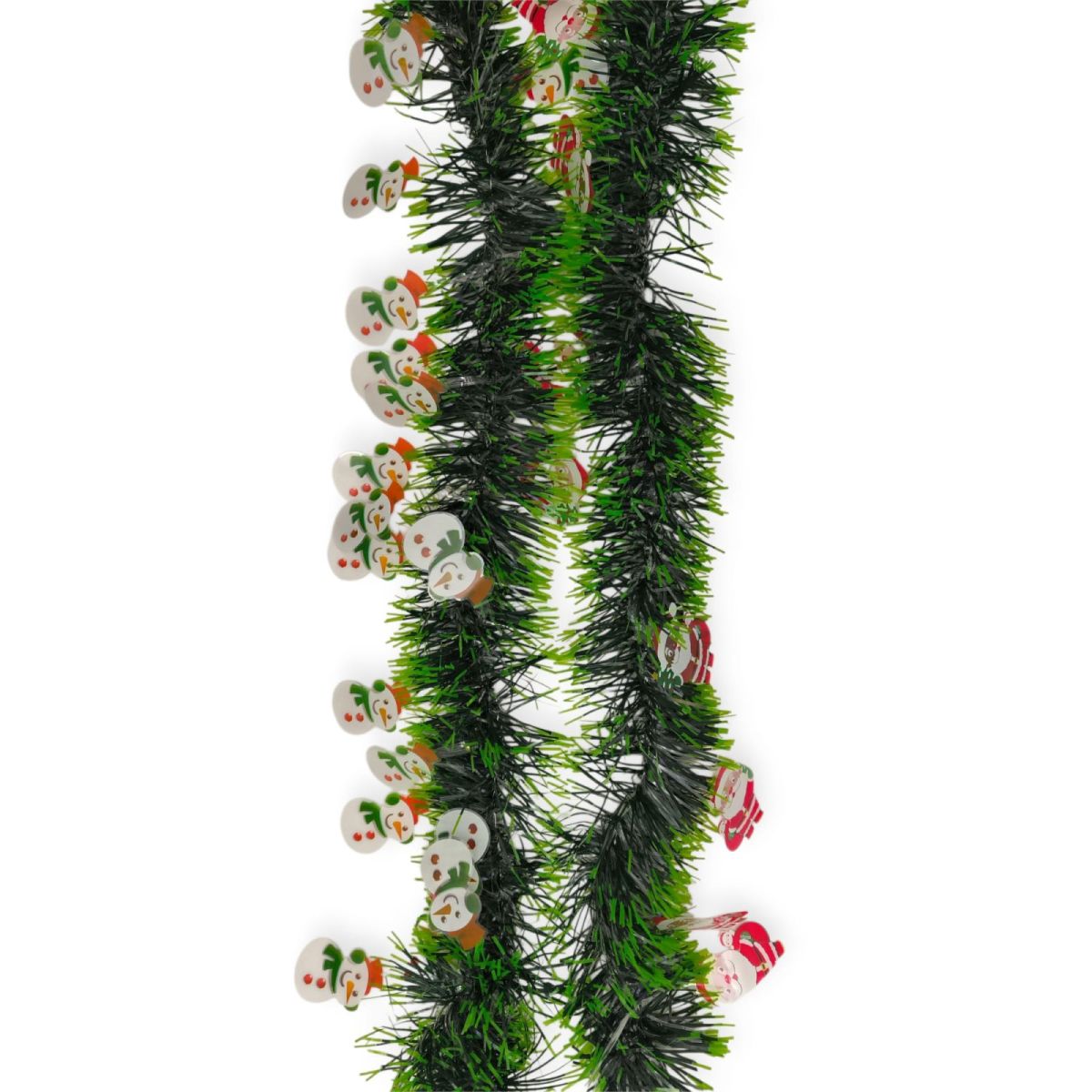 Beteala decorativa de Craciun 2 metri pentru brad si decor interior, model decorat cu figurine mici