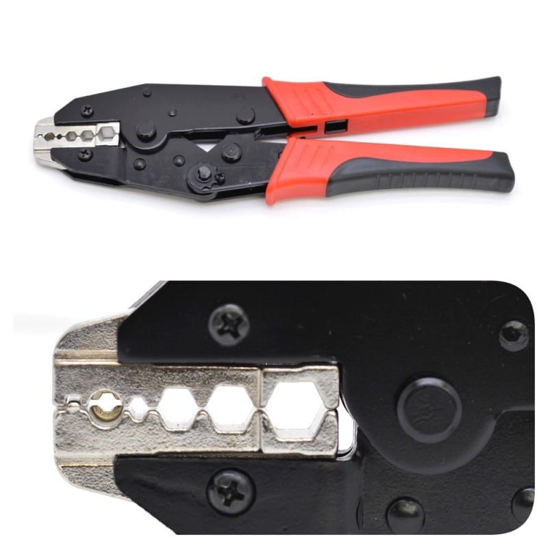Cleste Sertizat Papuci Electrici, Profesional, Manere Cauciucate, Negru/Rosu Engros