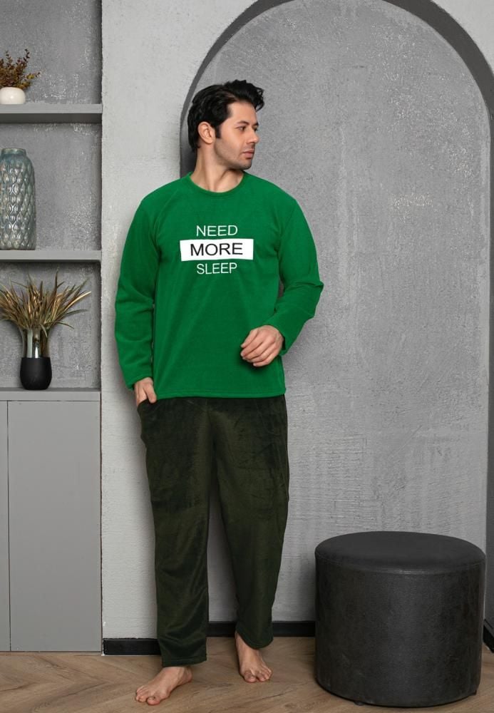 Pijama barbat Polar,Verde,Engros