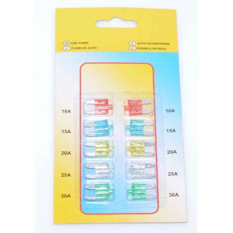 Set 10 Mini Sigurante Fuzibile Auto cu Led Engros