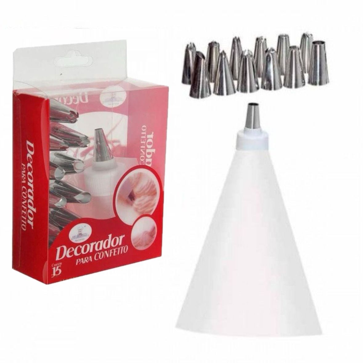 Set de 14 pcs duze pentru decorarea torturilor cu poș reutilizabil engros