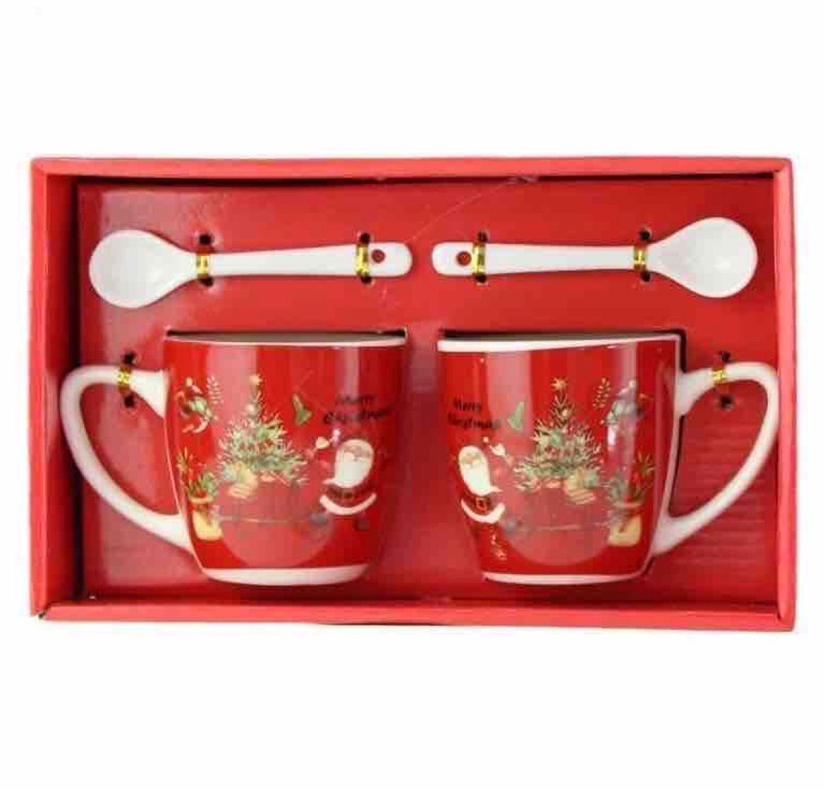 Set 2 Căni Crăciun cu Linguri