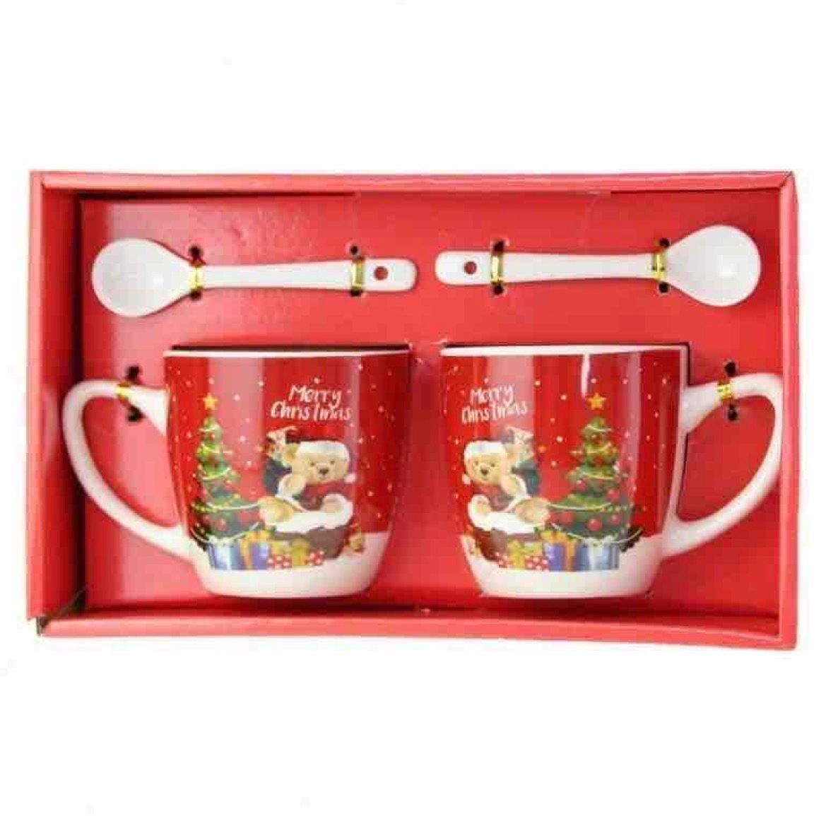 Set 2 Căni Crăciun cu Linguri
