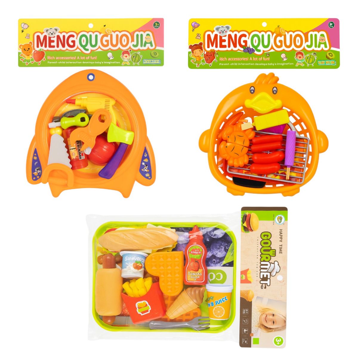 Jucarii pentru Copii, Diferite Modele cu Mancare si Constructii, in Tavita din Plastic Engros