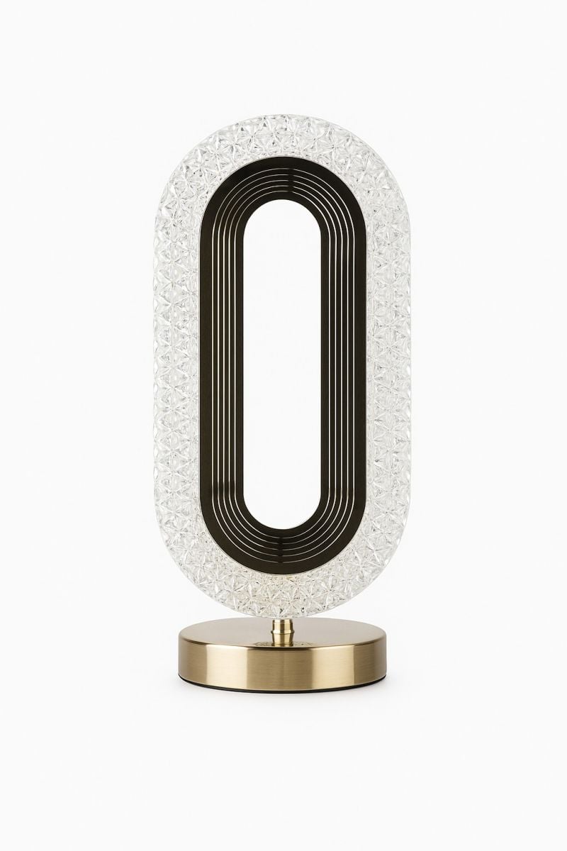 Lampă Decorativă cu Cristale, pentru Masă sau Noptieră – Crystal Table Lamp – Engros
