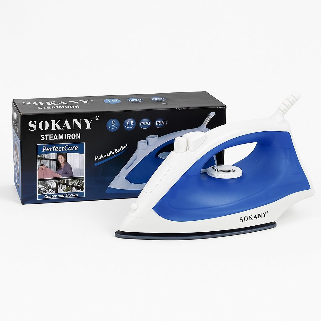 Fier de Călcat cu Aburi Sokany SK-2073, 1400W, 130ml, Talpă Antiaderentă – Engros