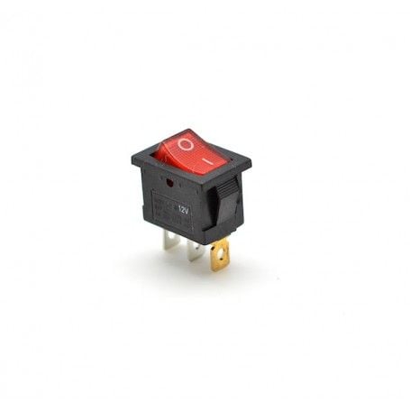 Buton IRS ON-OFF 12V LED Rosu 21x15mm Engros