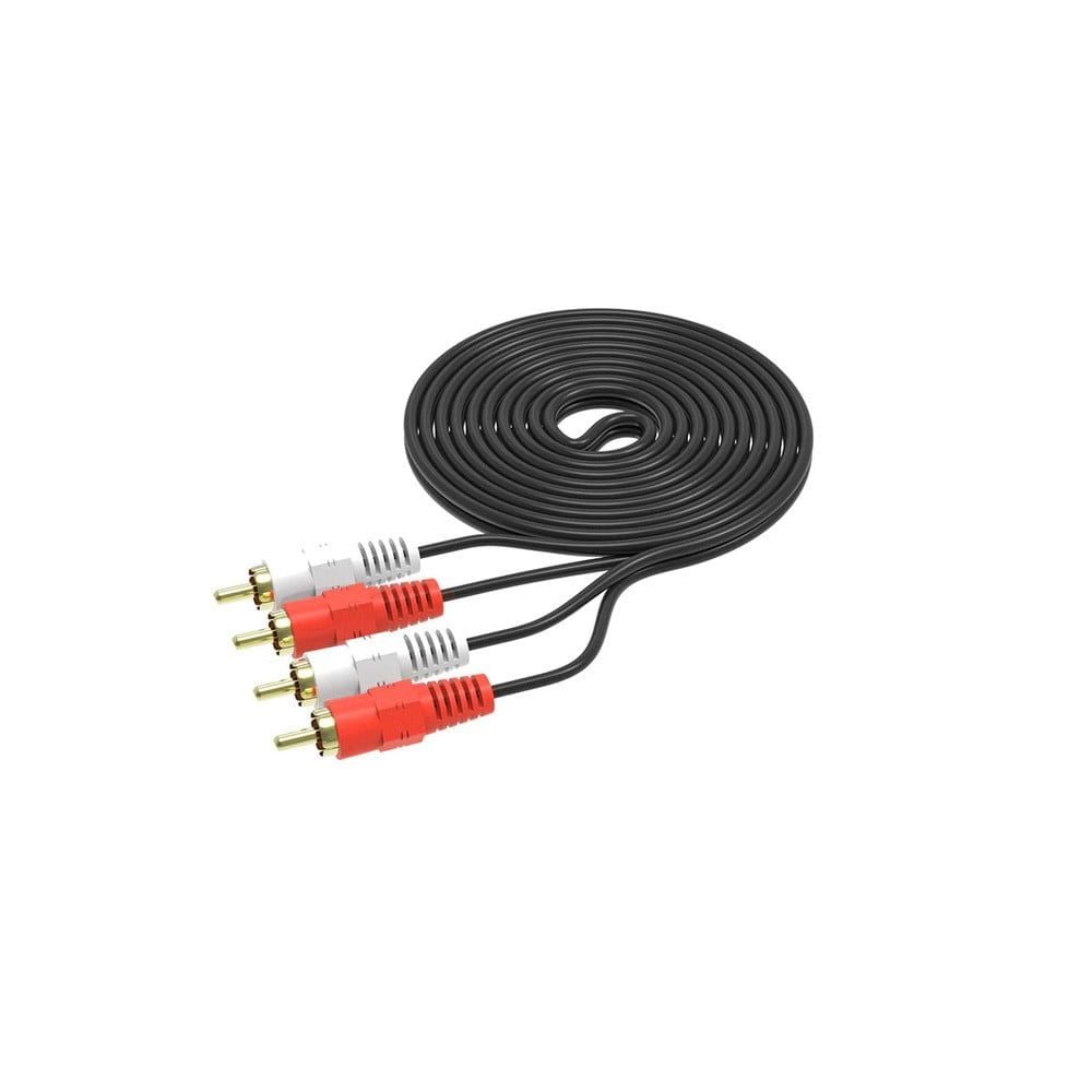 Cablu audio, RCA stereo, 2x RCA tata - 2x RCA tata, 3m, negru Engros