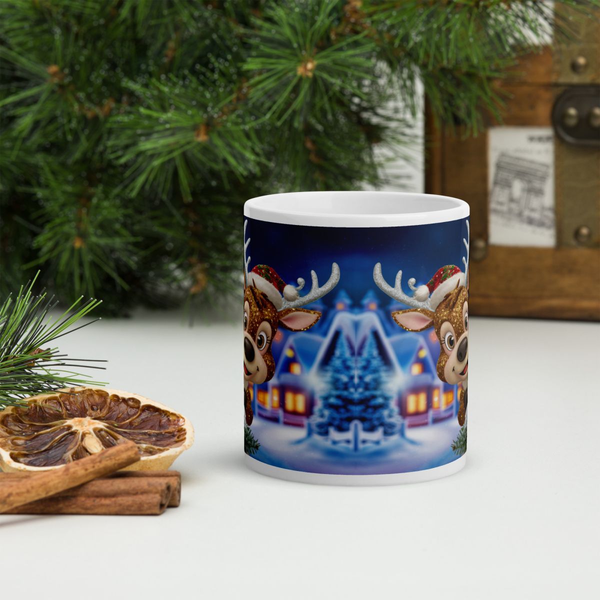 Cana ceramica Craciun 330 ml (11 oz) – design festiv, rezistenta, Engros