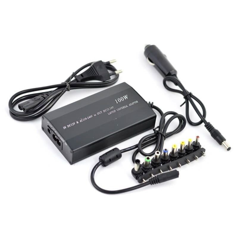 Incarcator Alimentator Universal Laptop Mixt casa si masina, 8 conectori inclusi, 100W Engros