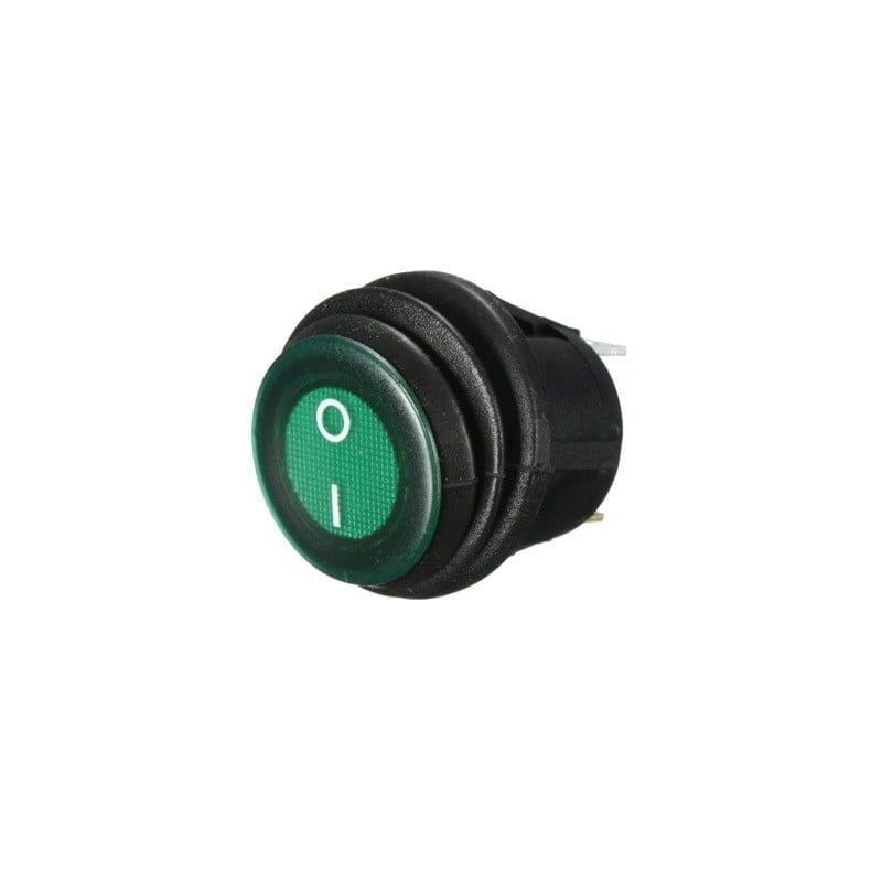 Buton ON-OFF Verde cu Protectie Cauciuc Engros