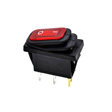 Intrerupator IRS Ingust Cauciuc 220V LED Rosu Engros