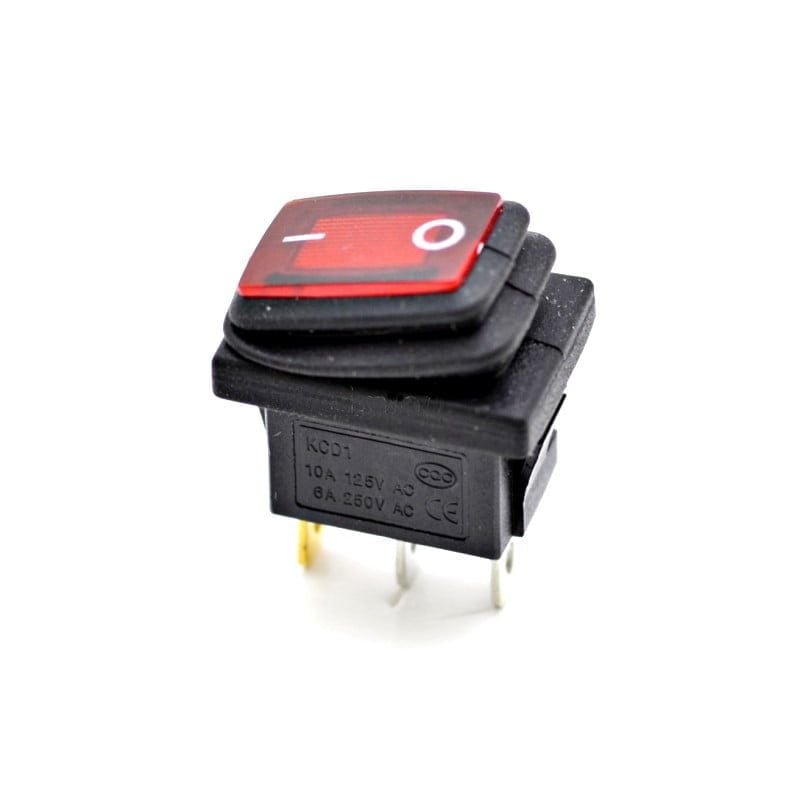 Intrerupator IRS Mic Cauciuc 220V LED Rosu Engros