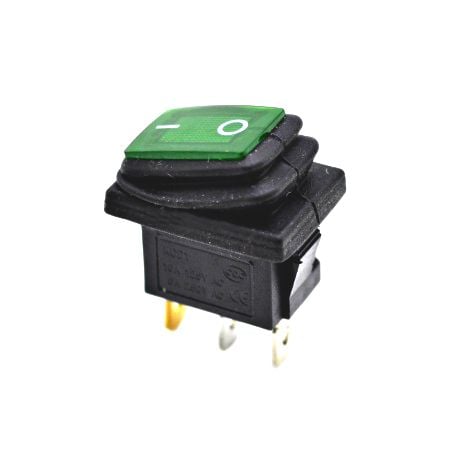Intrerupator IRS Mic Cauciuc 220V LED Verde Engros