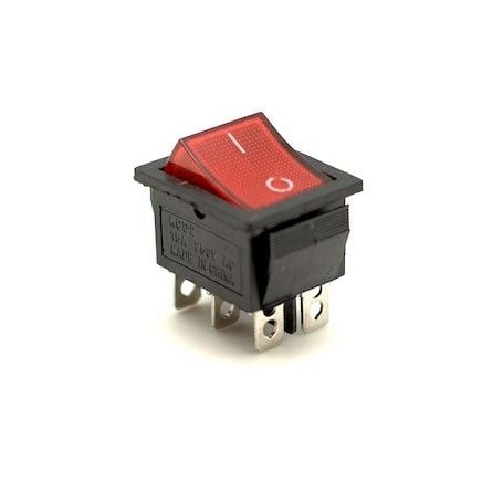 Intrerupator ON-OFF 6 Contacte 250V/15A Rosu Engros