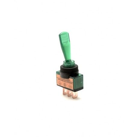Intrerupator ON/OFF Basculant 12V Maneta Verde Engros