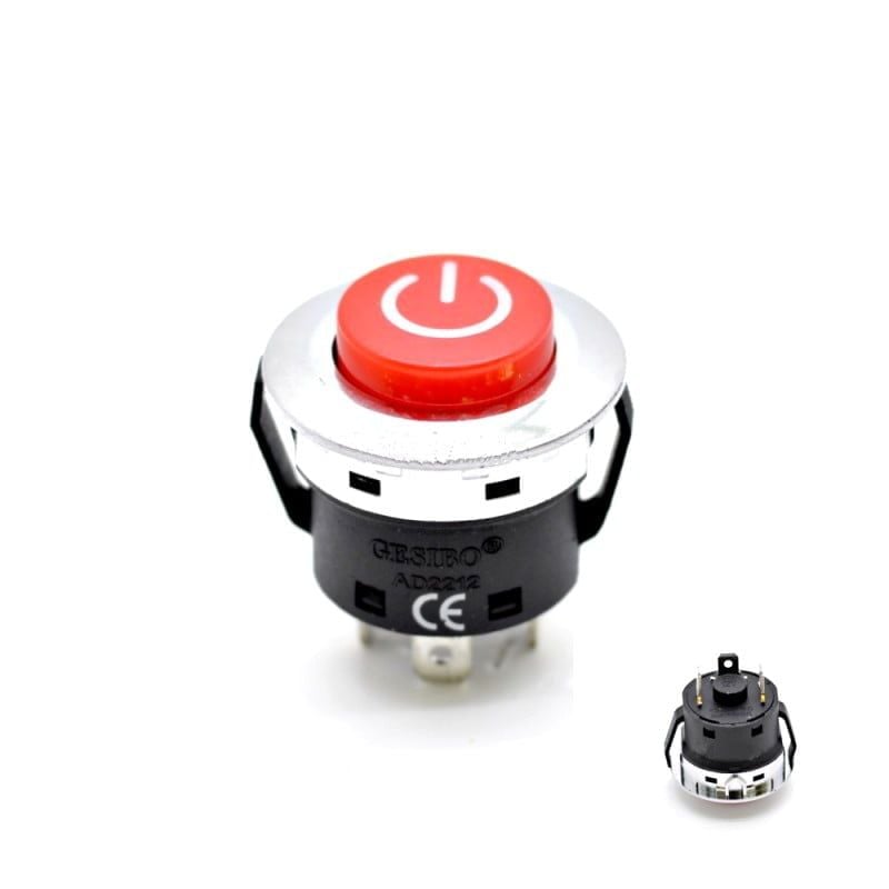 Intrerupator Push Buton Rosu 12V - 20A cu Led Engros