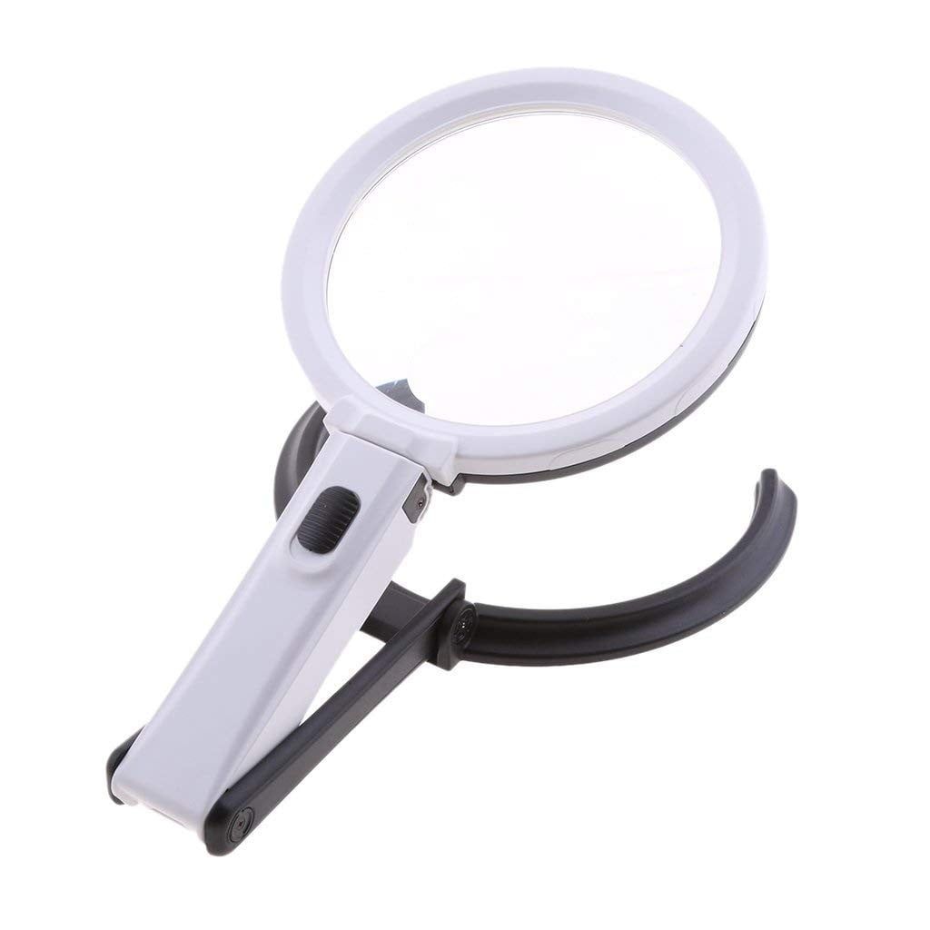 Lupa multifunctionala ,de mana ,  birou , cu iluminare 10 X LED Engros