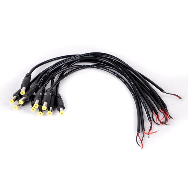Mufa Alimentare DC 2,1/5,5mm Tata cu Cablu 100cm Engros