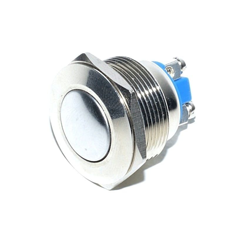 Buton Metalic simplu, Tip Push, Fara Retinere, 22mm, 220V Engros