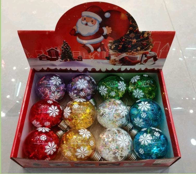 ​Set 12 globuri cu led decor Crăciun engros